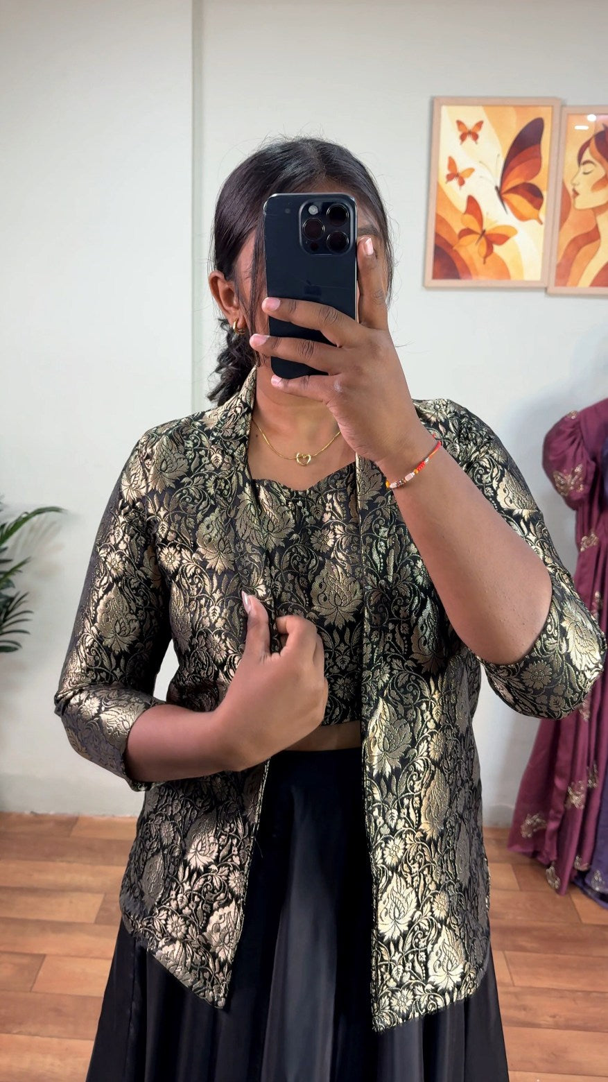crop-top jacket lehenga.