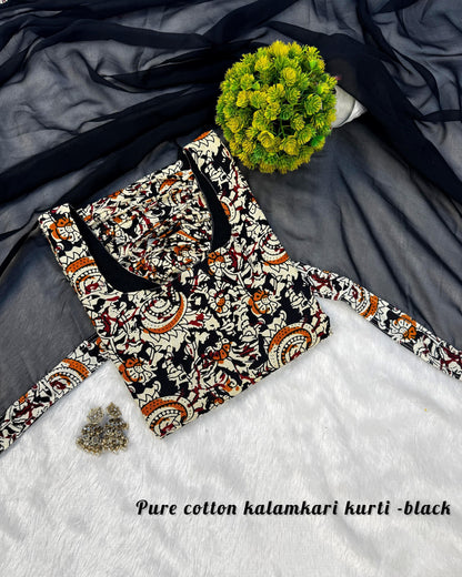 Kalamkari Kurti with Dupatta