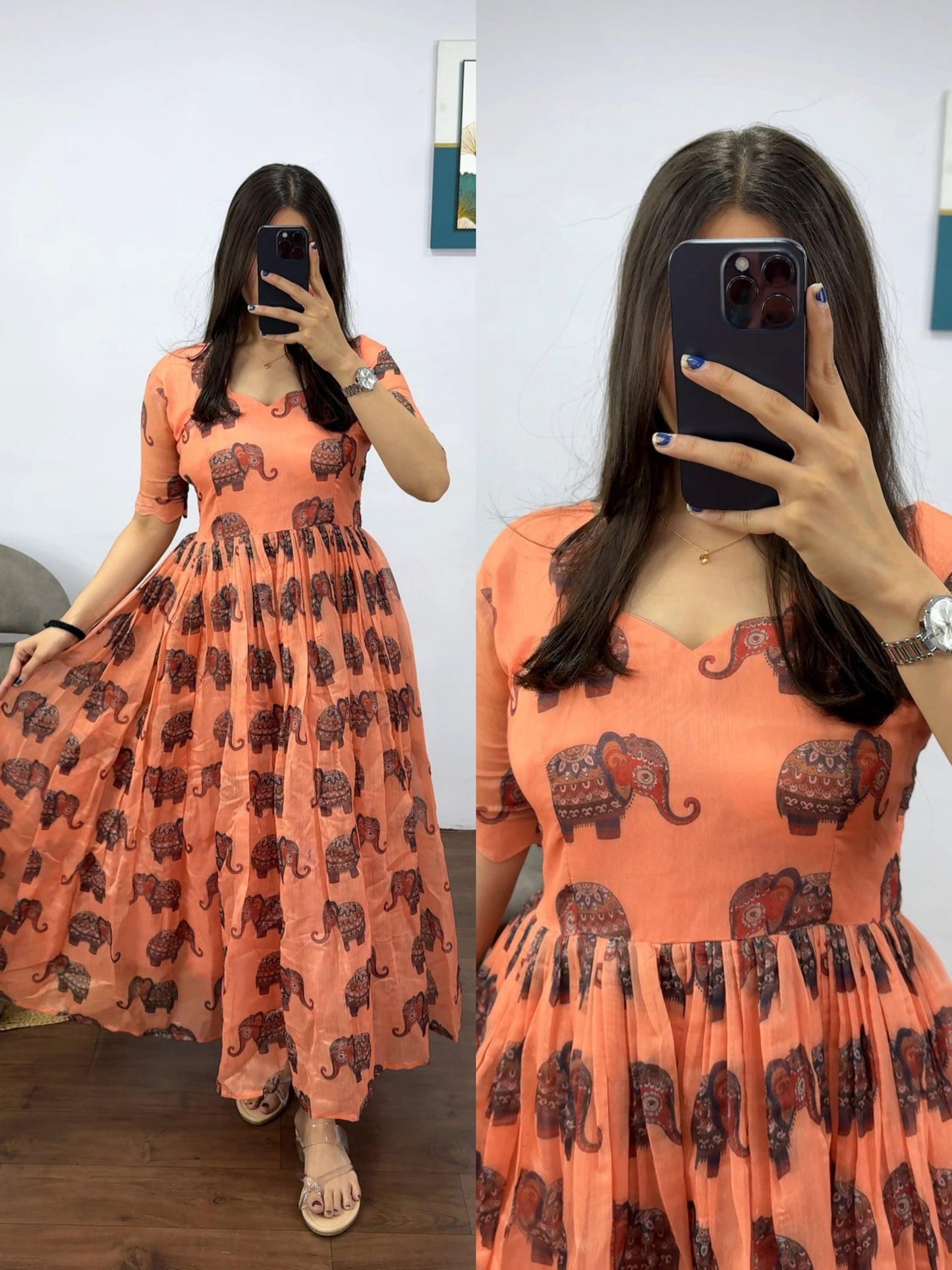 Kalamkari Cotton Frock's.