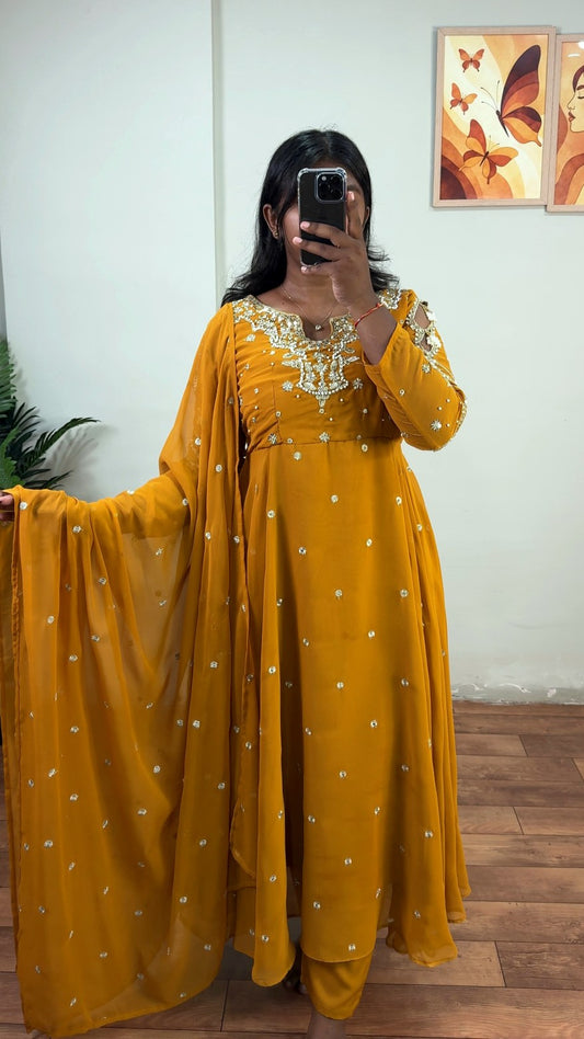 handwork anarkali's