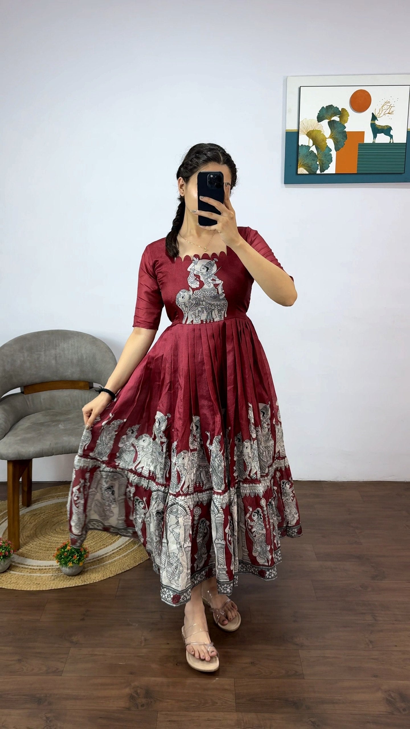 Khalahasti Kalamkari Maxi