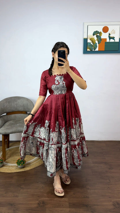 Khalahasti Kalamkari Maxi