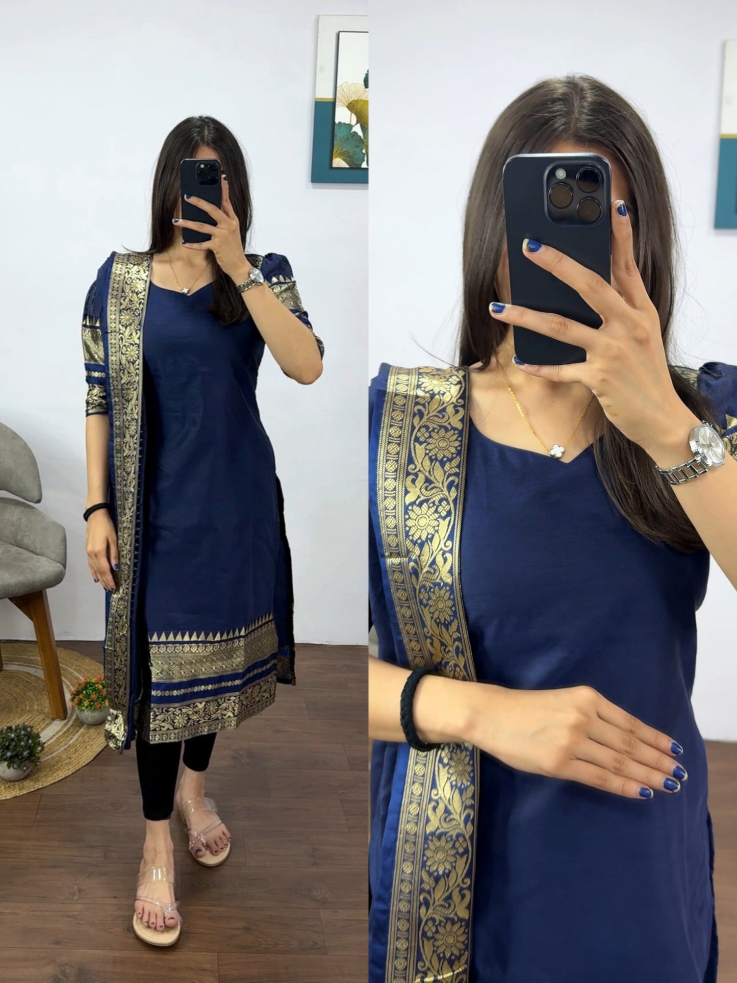 Cotton Kurti with Dupatta