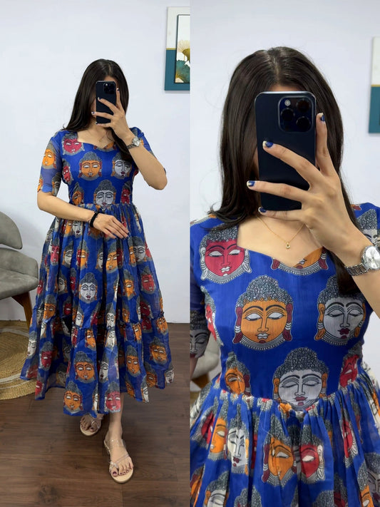 Kalamkari Cotton Frock's.