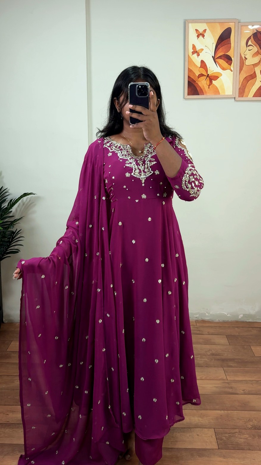 handwork anarkali's