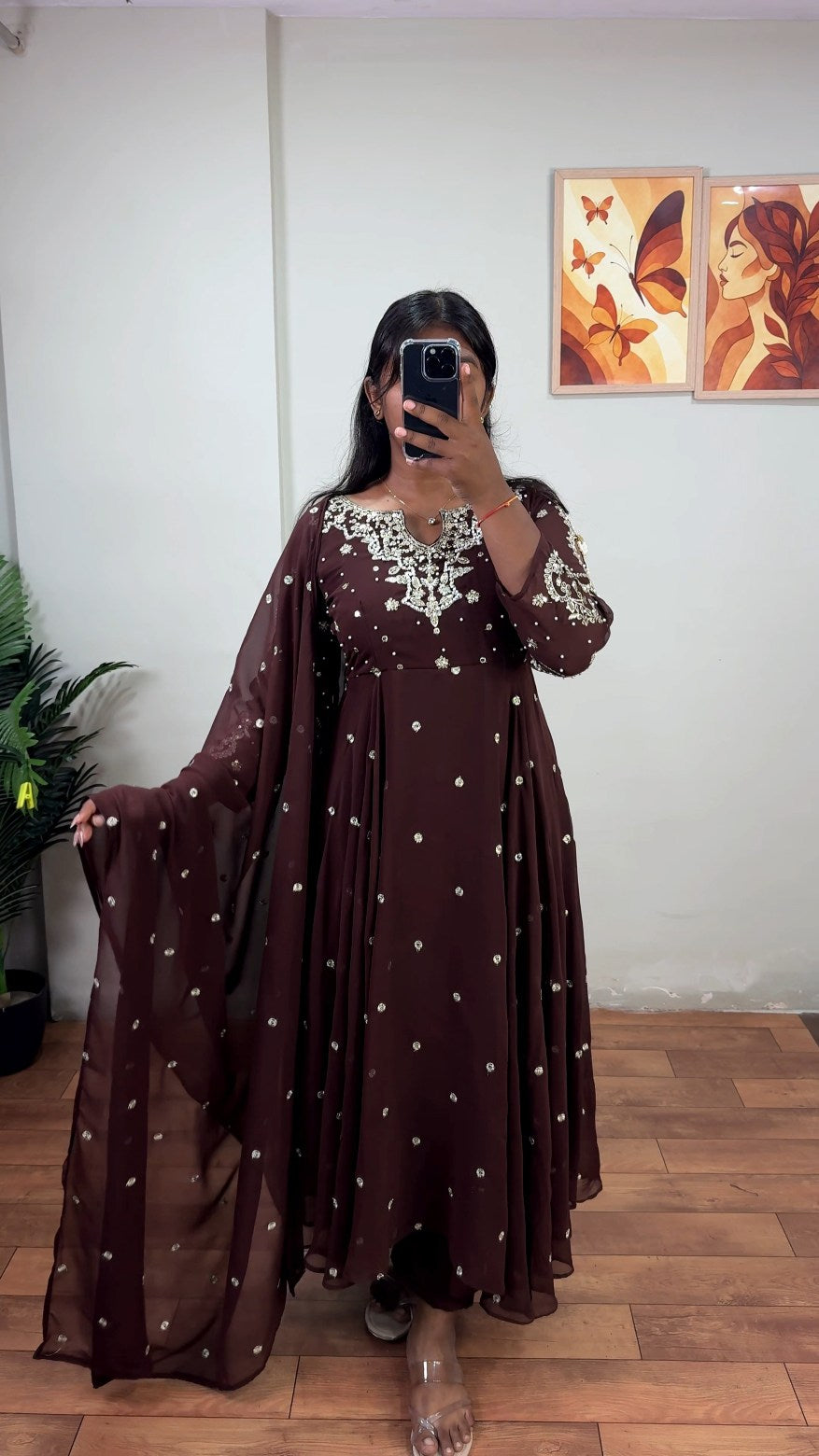 handwork anarkali's