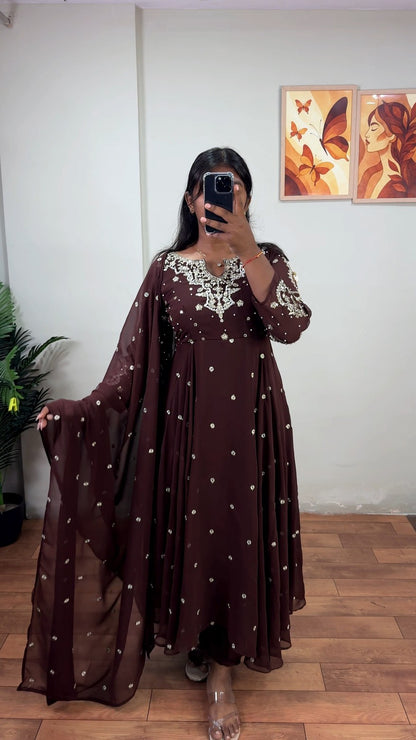 handwork anarkali's