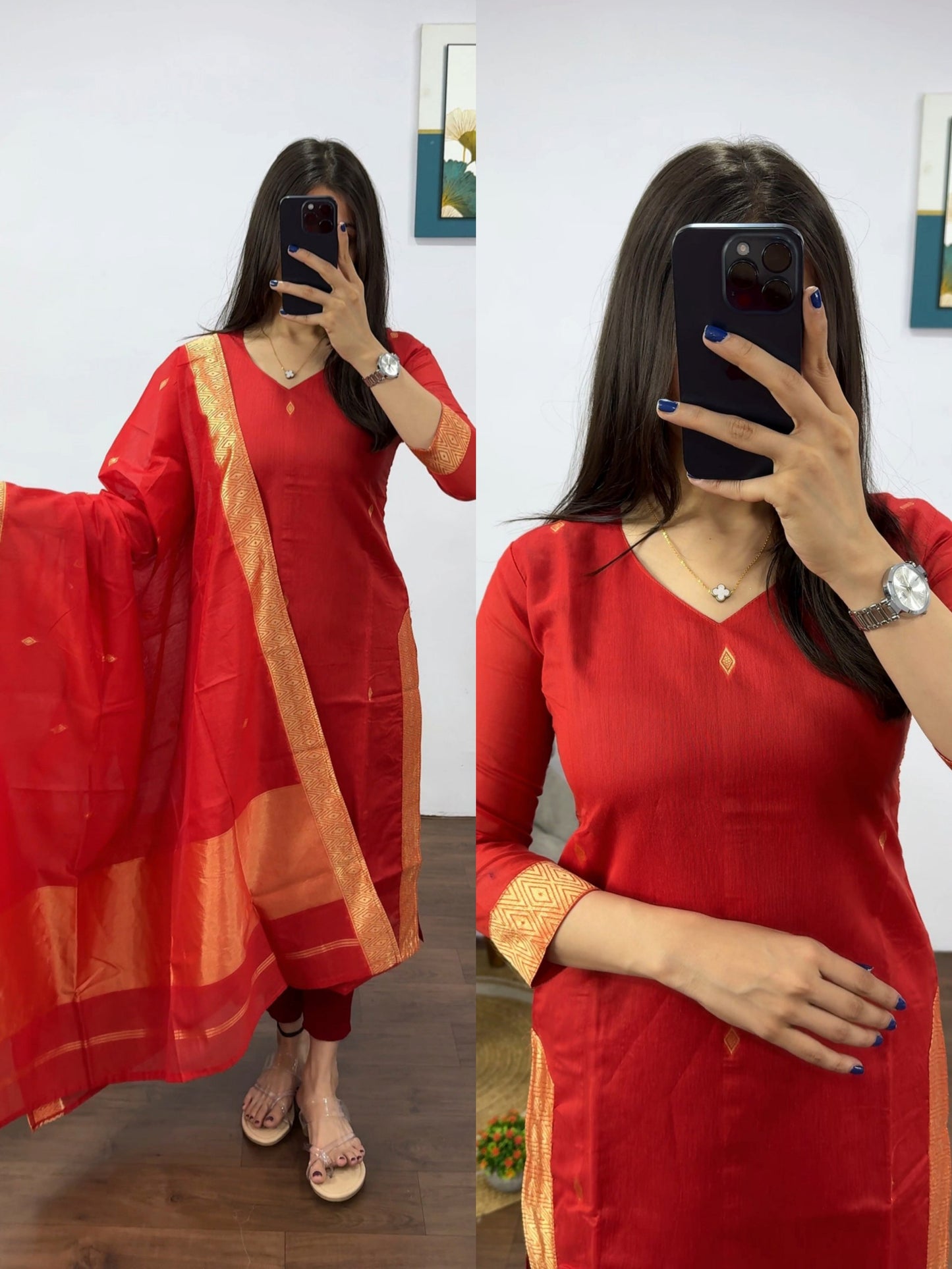Cotton Kurti with Dupatta