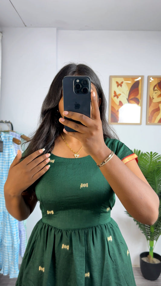 tiered midi dress