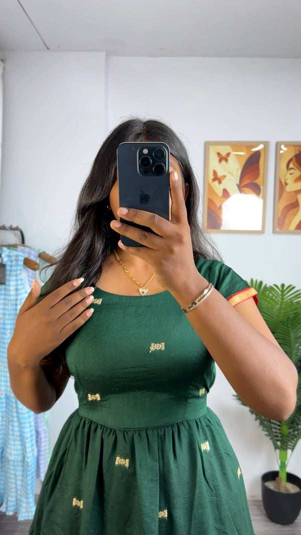 tiered midi dress