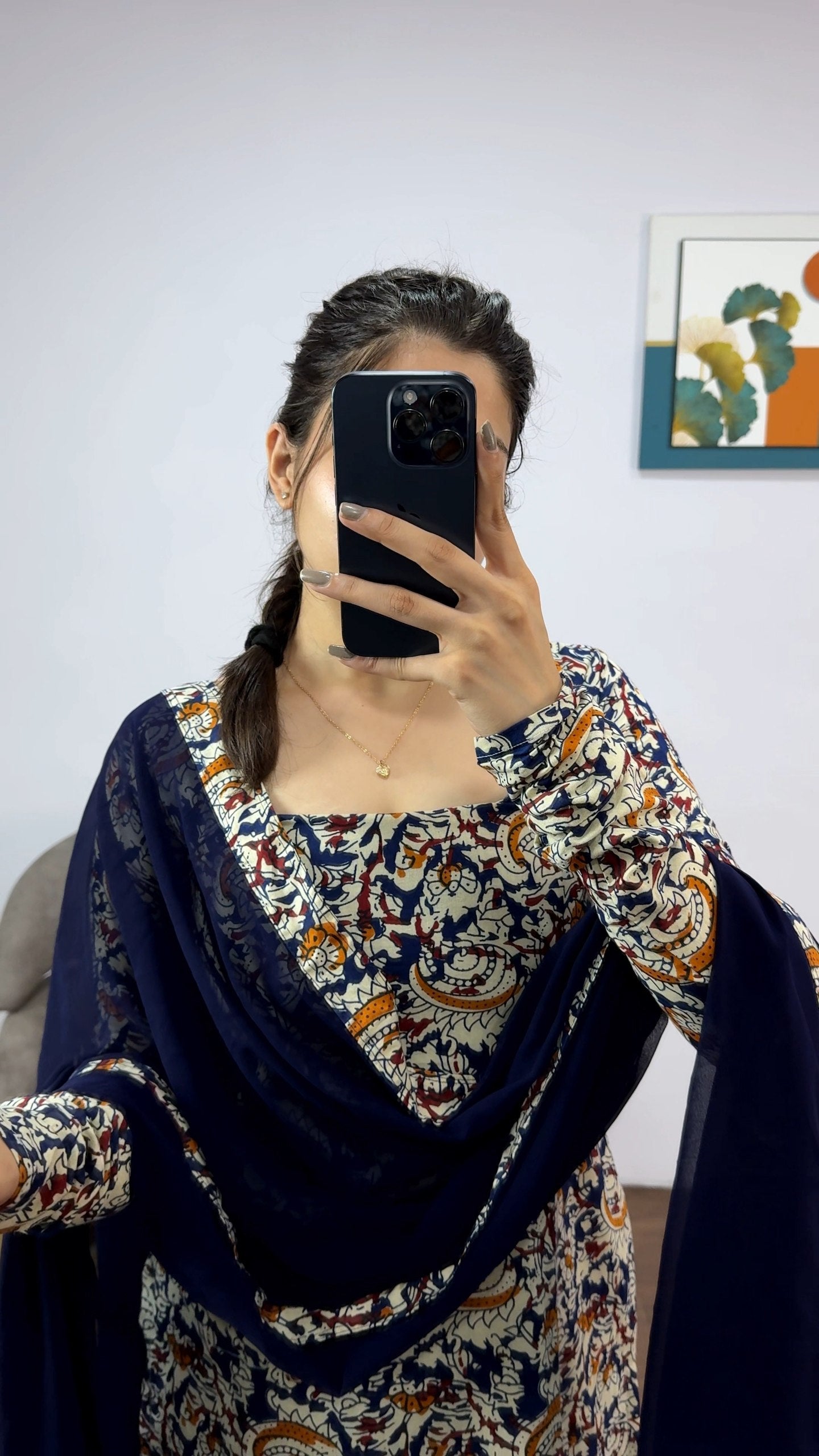 Kalamkari Kurti with Dupatta