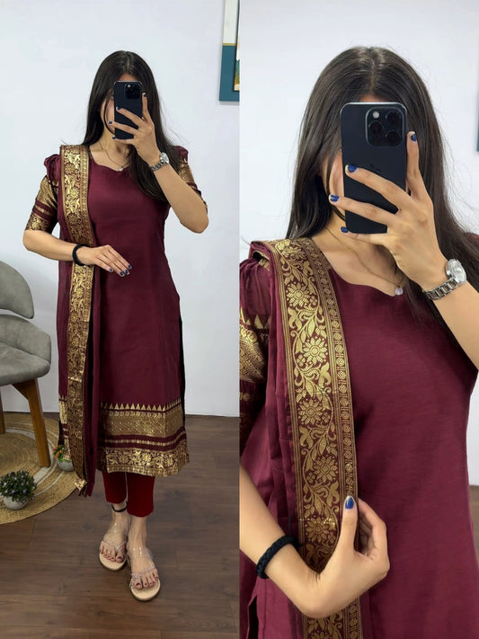 Cotton Kurti with Dupatta