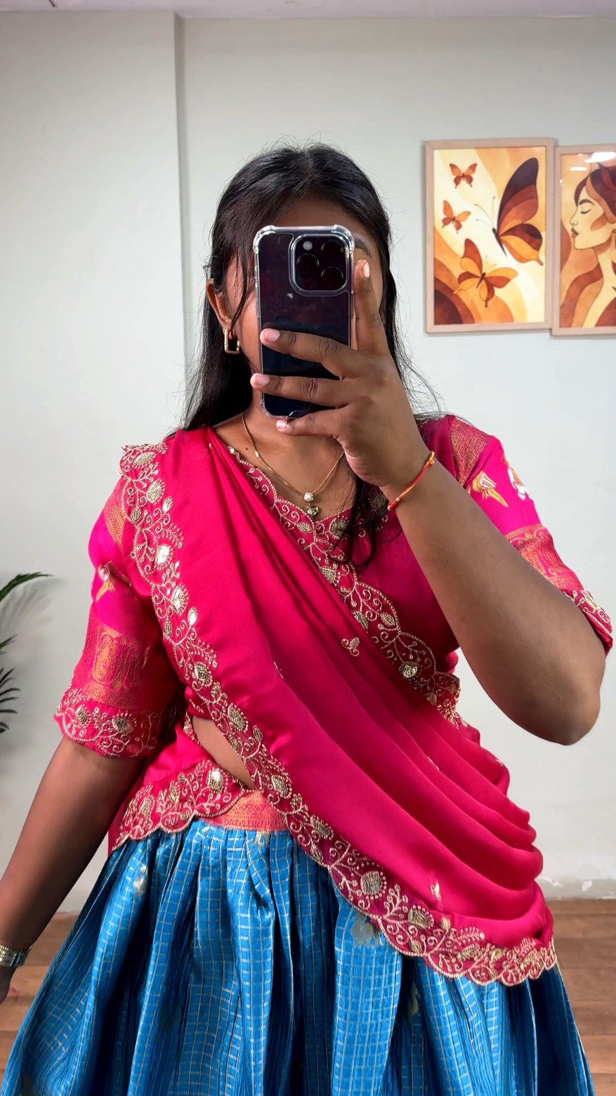 Kanjeevaram Silk Dhavani Set