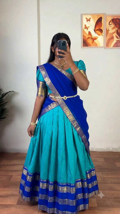 Kanjeevarm silk dhavani set