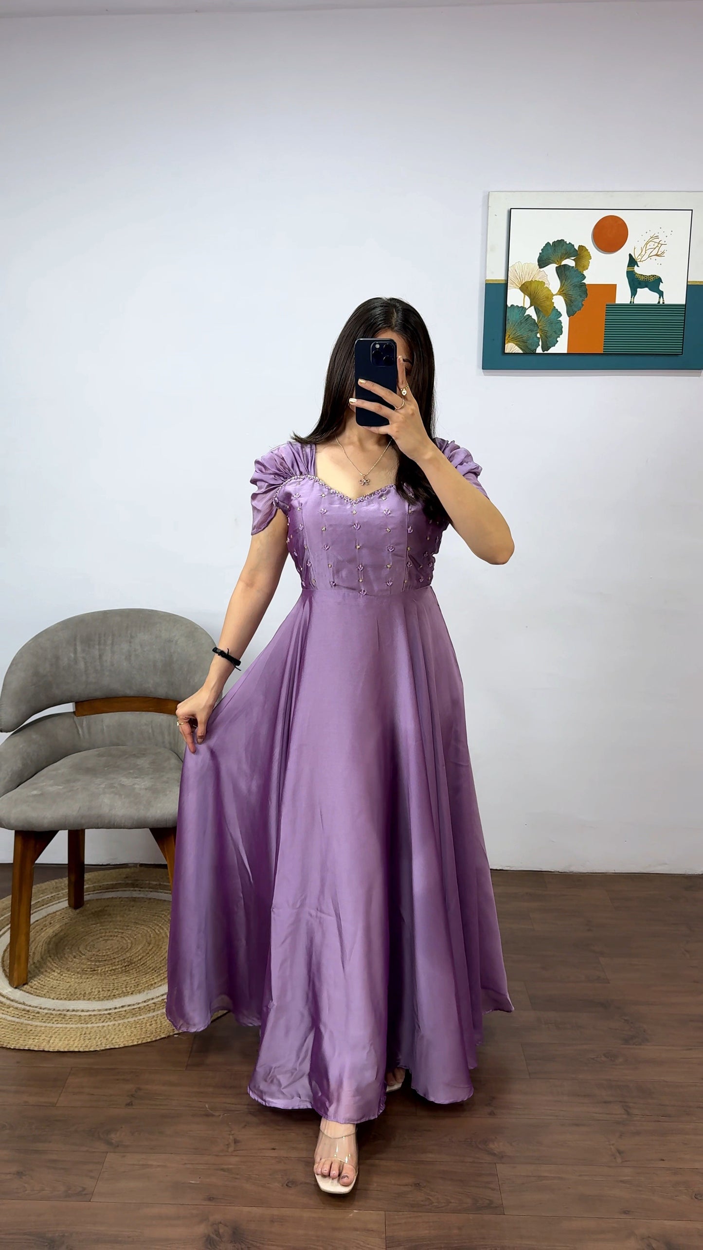 pastel midi dress