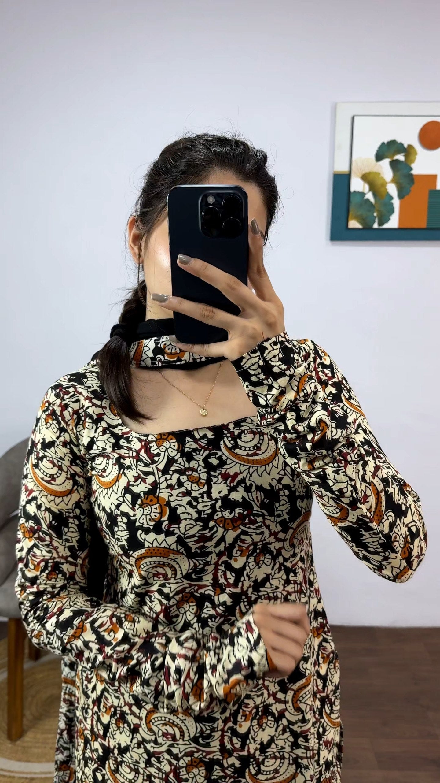 Kalamkari Kurti with Dupatta