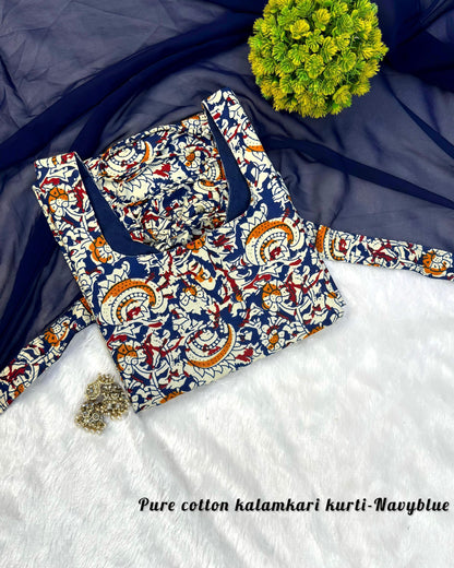 Kalamkari Kurti with Dupatta