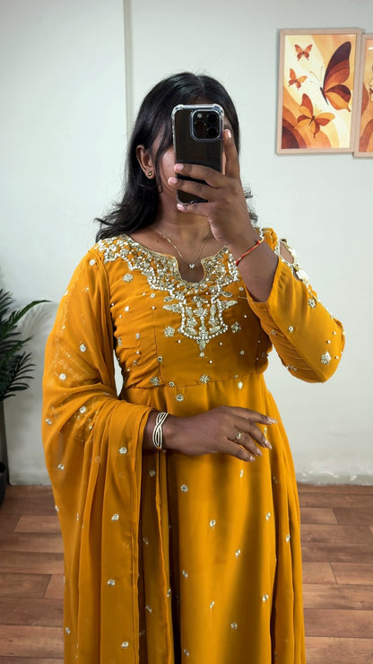 handwork anarkali's