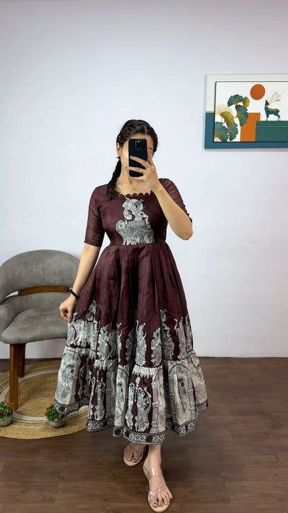 Khalahasti Kalamkari Maxi