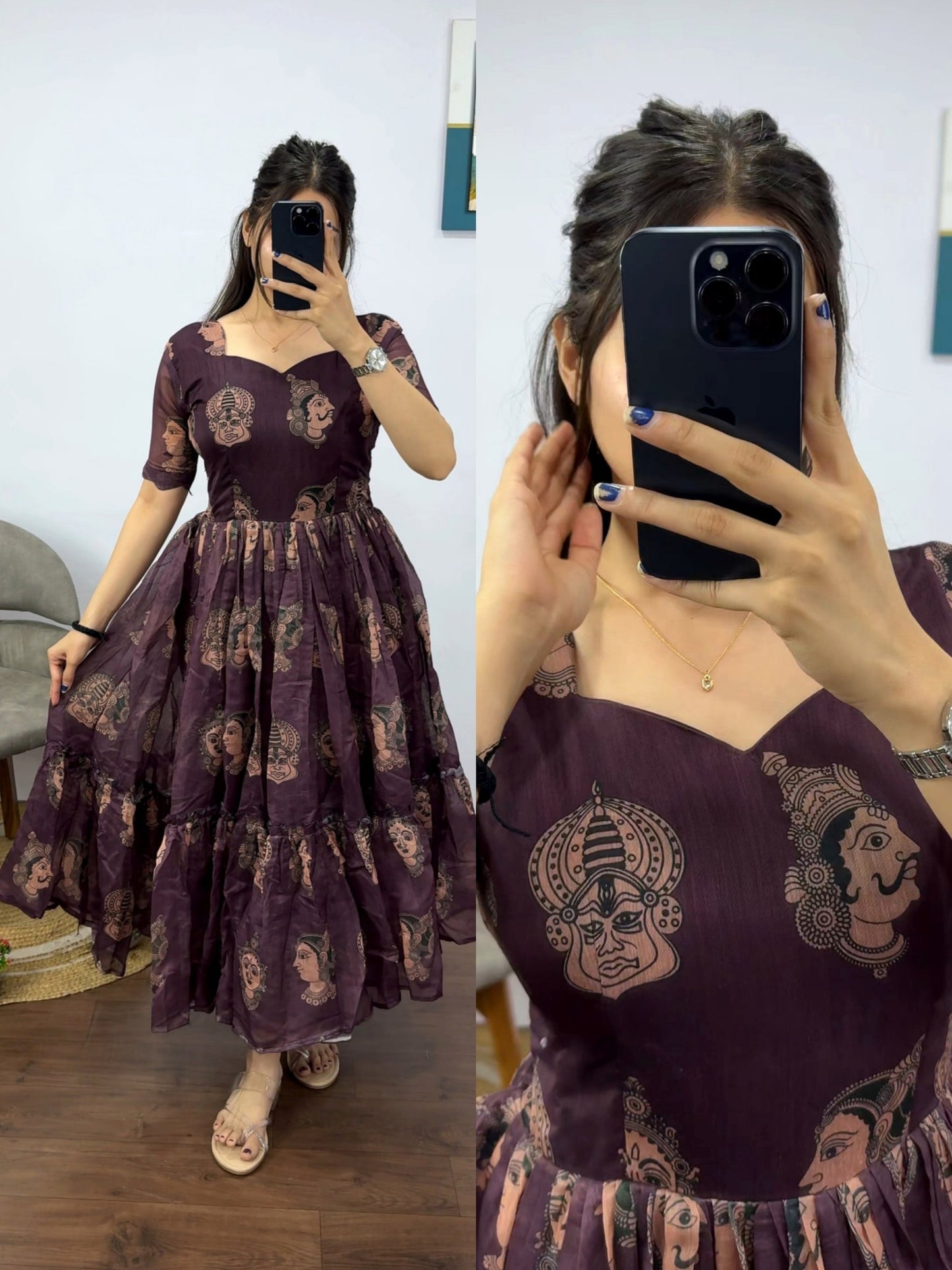 Kalamkari Cotton Frock's.