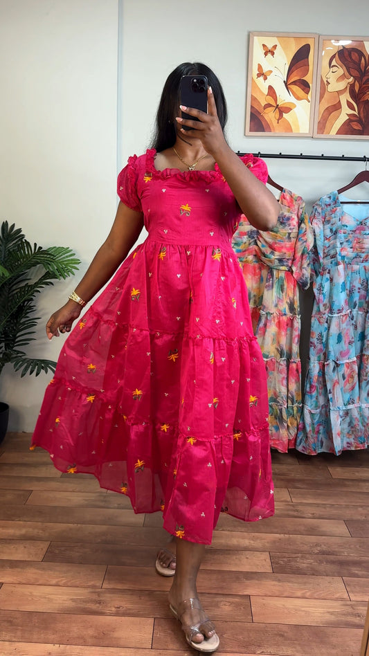 Chanderi Cotton Maxi